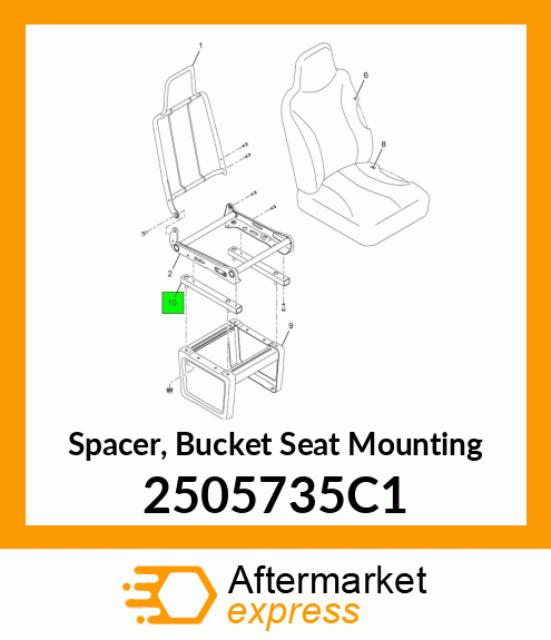 Spacer, Bucket Seat Mounting 2505735C1