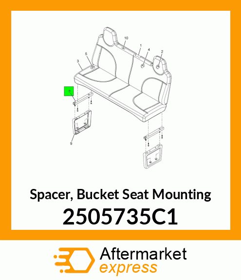 Spacer, Bucket Seat Mounting 2505735C1