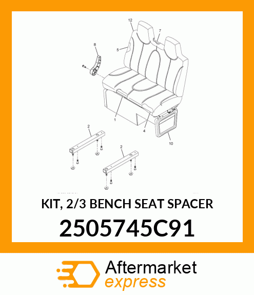 KIT, 2/3 BENCH SEAT SPACER 2505745C91