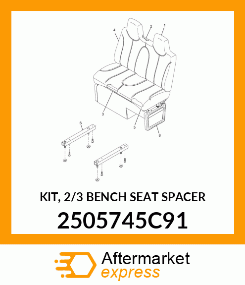 KIT, 2/3 BENCH SEAT SPACER 2505745C91