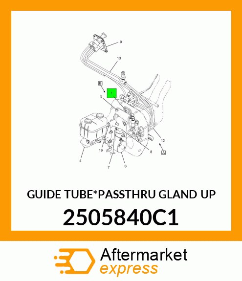GUIDE TUBE*PASSTHRU GLAND UP 2505840C1
