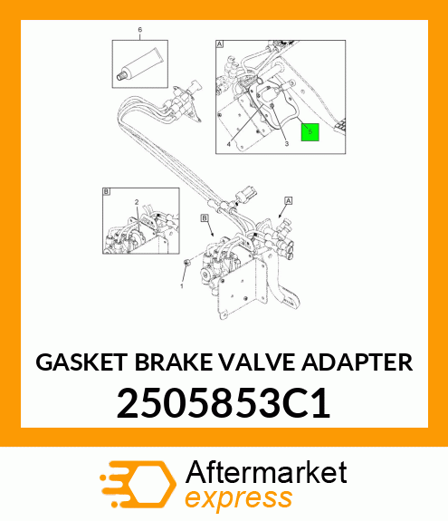 GASKET BRAKE VALVE ADAPTER 2505853C1