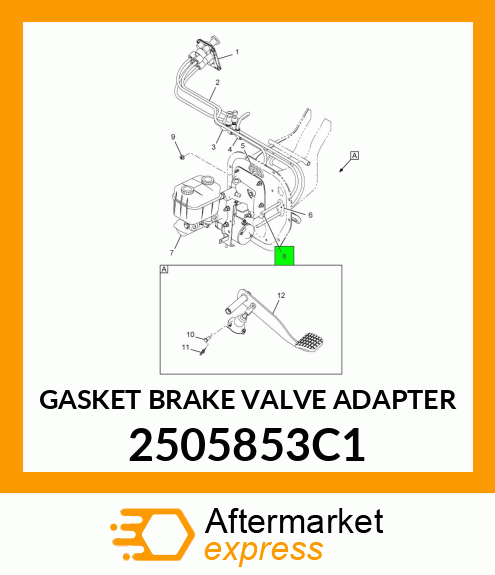 GASKET BRAKE VALVE ADAPTER 2505853C1