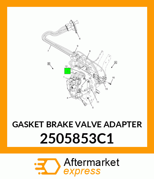 GASKET BRAKE VALVE ADAPTER 2505853C1