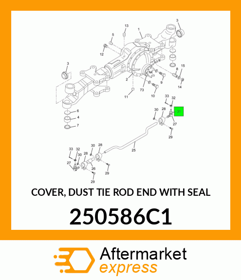 COVER, DUST TIE ROD END WITH SEAL 250586C1