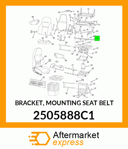 BRACKET, MOUNTING SEAT BELT 2505888C1