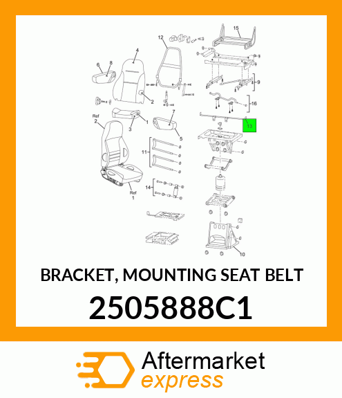 BRACKET, MOUNTING SEAT BELT 2505888C1
