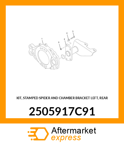 KIT, STAMPED SPIDER AND CHAMBER BRACKET LEFT, REAR 2505917C91