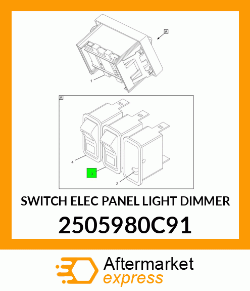 SWITCH ELEC PANEL LIGHT DIMMER 2505980C91