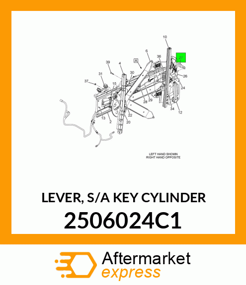 LEVER, S/A KEY CYLINDER 2506024C1