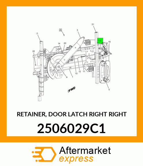 RETAINER, DOOR LATCH RIGHT RIGHT 2506029C1