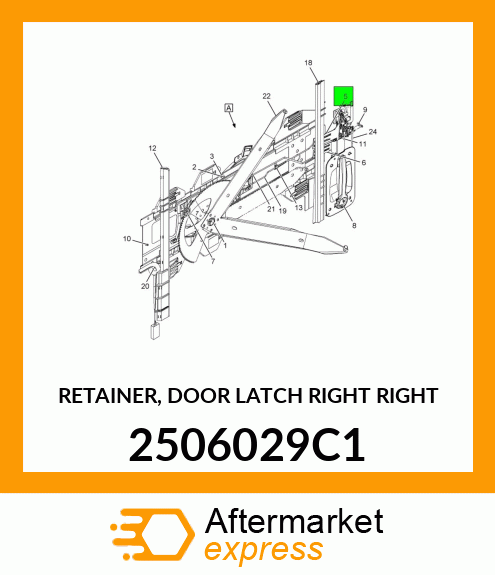 RETAINER, DOOR LATCH RIGHT RIGHT 2506029C1