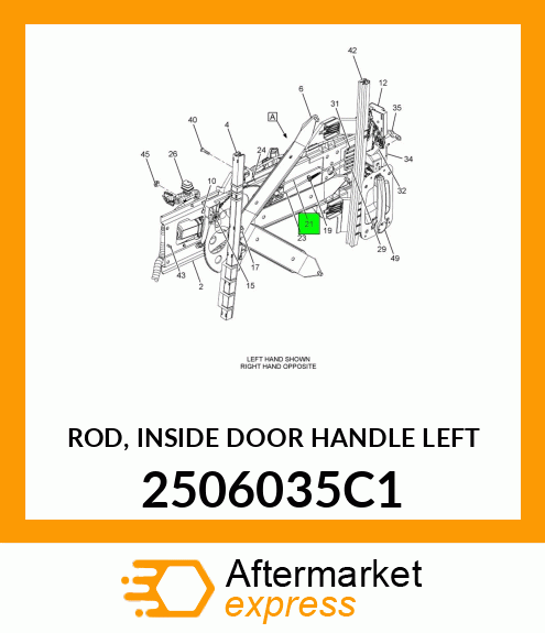 ROD, INSIDE DOOR HANDLE LEFT 2506035C1