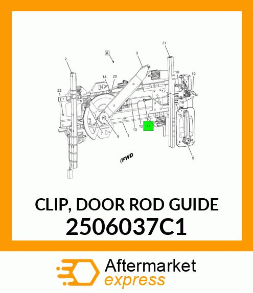 CLIP, DOOR ROD GUIDE 2506037C1