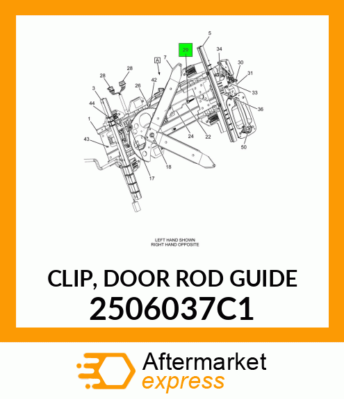 CLIP, DOOR ROD GUIDE 2506037C1