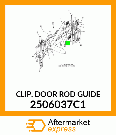 CLIP, DOOR ROD GUIDE 2506037C1