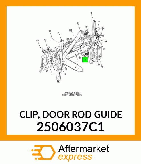 CLIP, DOOR ROD GUIDE 2506037C1