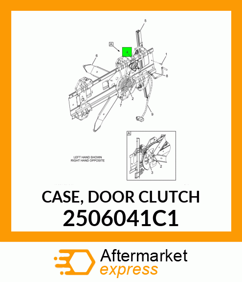 CASE, DOOR CLUTCH 2506041C1