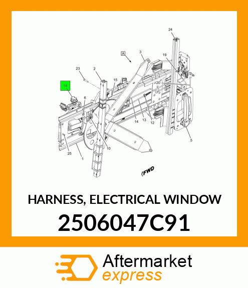 HARNESS, ELECTRICAL WINDOW 2506047C91