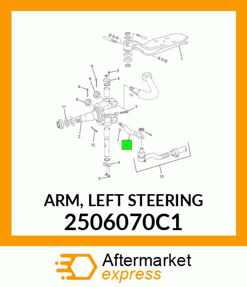 ARM, LEFT STEERING 2506070C1