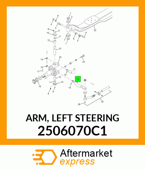 ARM, LEFT STEERING 2506070C1