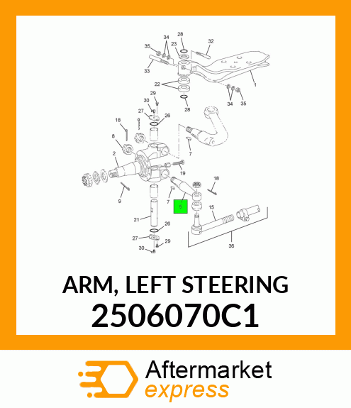 ARM, LEFT STEERING 2506070C1