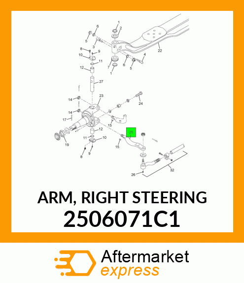 ARM, RIGHT STEERING 2506071C1