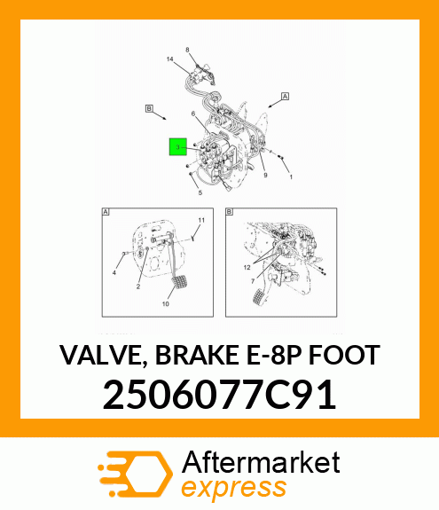 VALVE, BRAKE E-8P FOOT 2506077C91