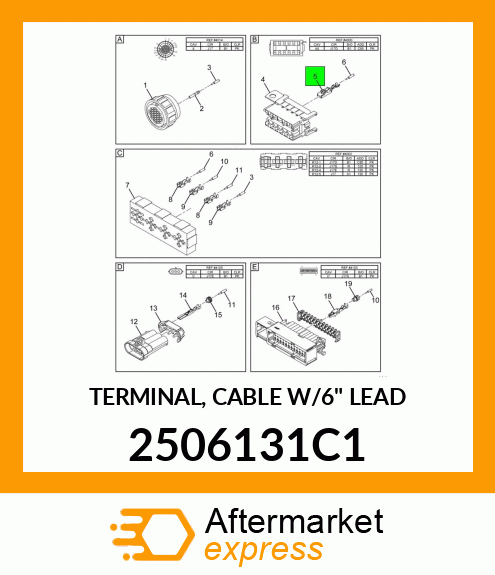 TERMINAL, CABLE W/6" LEAD 2506131C1