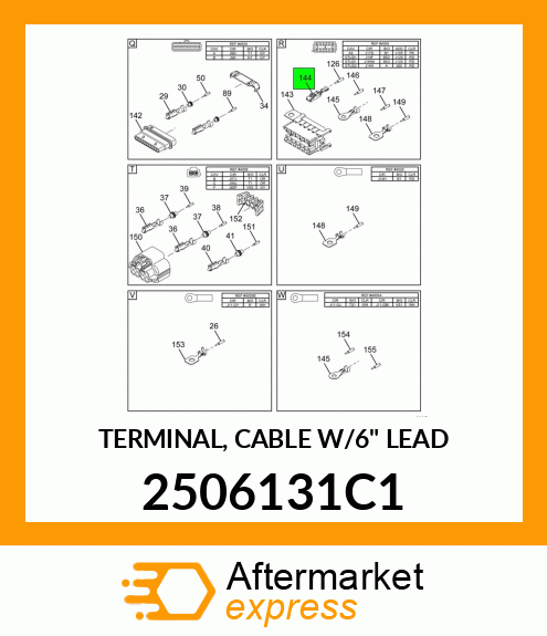 TERMINAL, CABLE W/6" LEAD 2506131C1