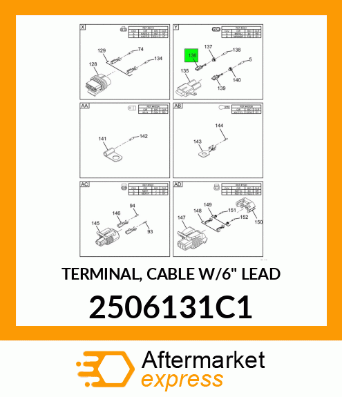 TERMINAL, CABLE W/6" LEAD 2506131C1