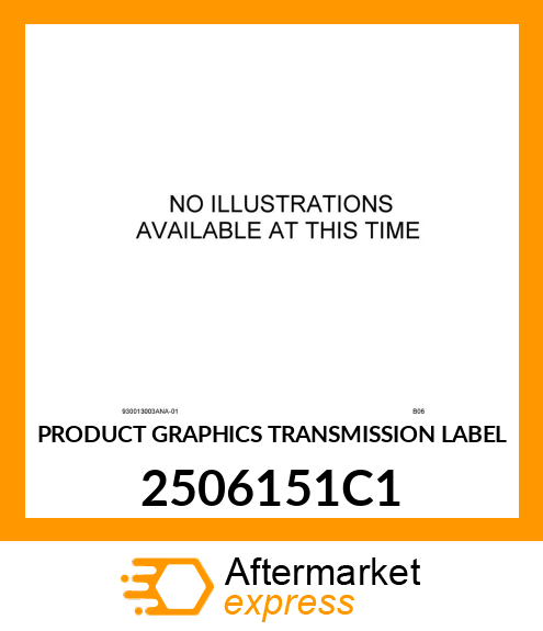 PRODUCT GRAPHICS TRANSMISSION LABEL 2506151C1