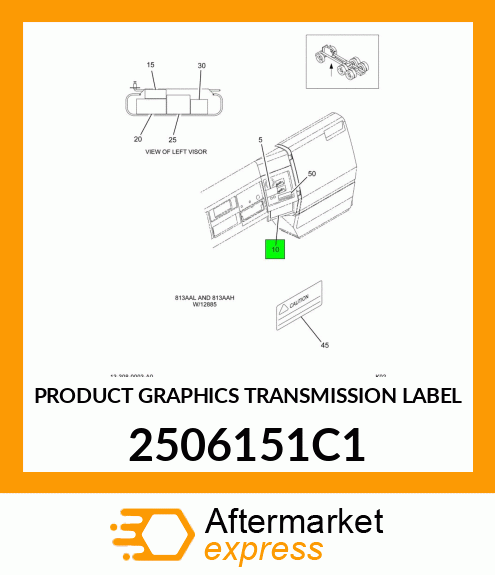 PRODUCT GRAPHICS TRANSMISSION LABEL 2506151C1