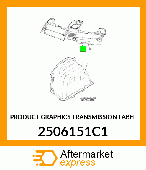 PRODUCT GRAPHICS TRANSMISSION LABEL 2506151C1