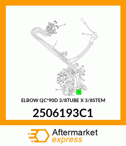 ELBOW QC*90D 3/8TUBE X 3/8STEM 2506193C1