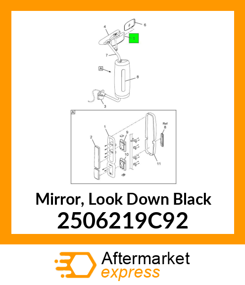 Mirror, Look Down Black 2506219C92