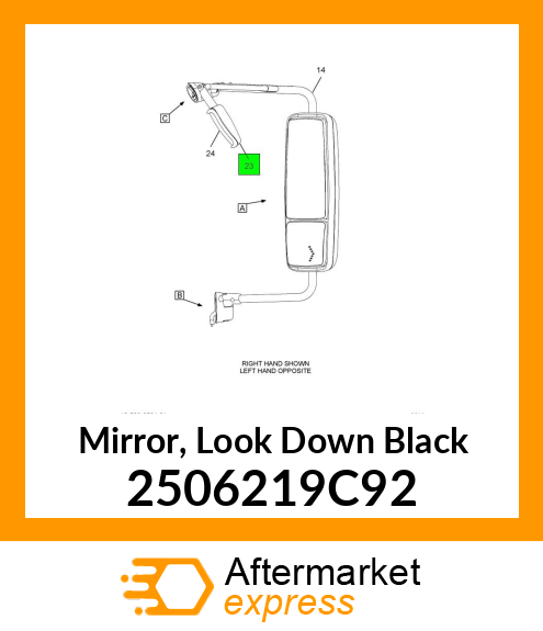 Mirror, Look Down Black 2506219C92