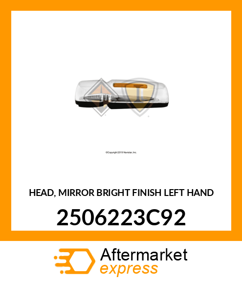 HEAD, MIRROR BRIGHT FINISH LEFT HAND 2506223C92