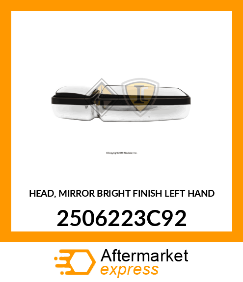 HEAD, MIRROR BRIGHT FINISH LEFT HAND 2506223C92