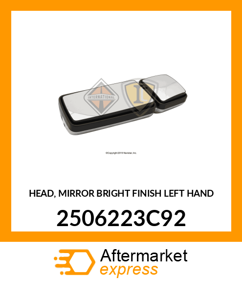 HEAD, MIRROR BRIGHT FINISH LEFT HAND 2506223C92