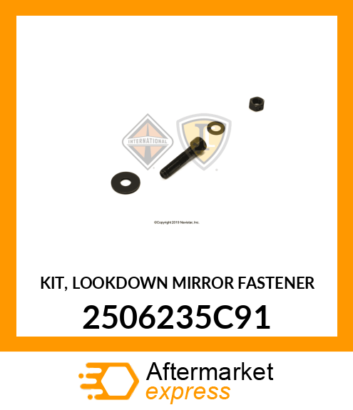 KIT, LOOKDOWN MIRROR FASTENER 2506235C91