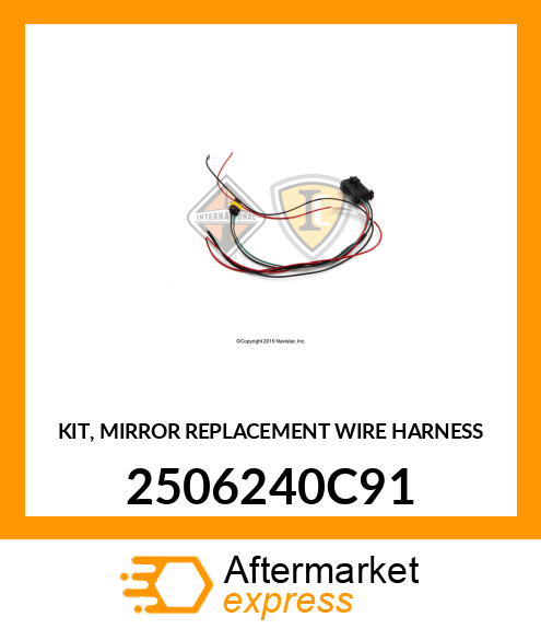 KIT, MIRROR REPLACEMENT WIRE HARNESS 2506240C91