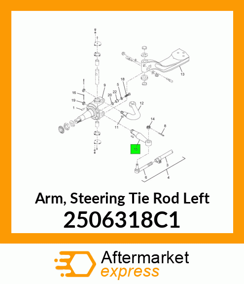 Arm, Steering Tie Rod Left 2506318C1