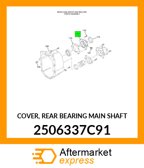 COVER, REAR BEARING MAIN SHAFT 2506337C91