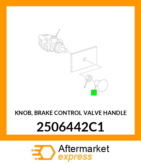 KNOB, BRAKE CONTROL VALVE HANDLE 2506442C1