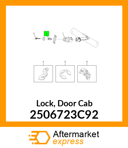 Lock, Door Cab 2506723C92