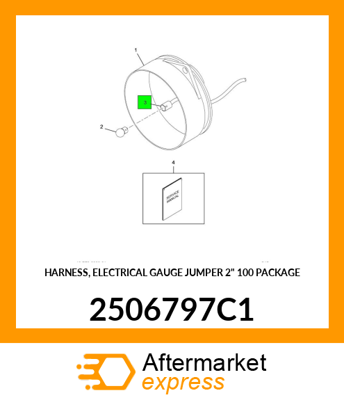 HARNESS, ELECTRICAL GAUGE JUMPER 2" 100 PACKAGE 2506797C1