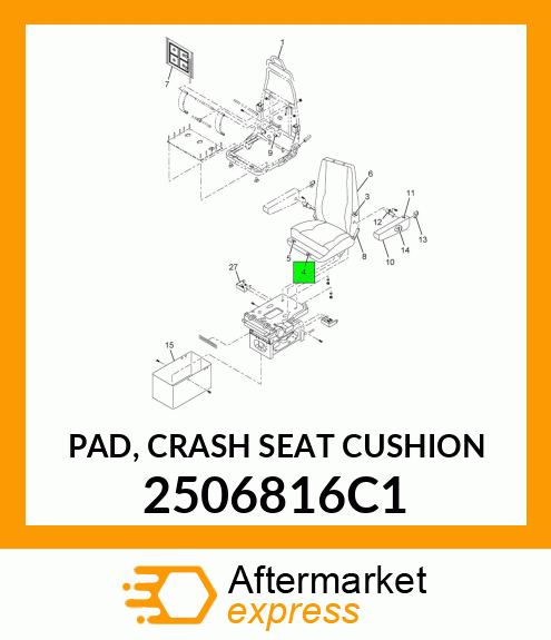 PAD, CRASH SEAT CUSHION 2506816C1