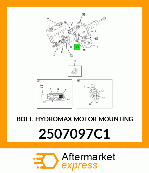 BOLT, HYDROMAX MOTOR MOUNTING 2507097C1