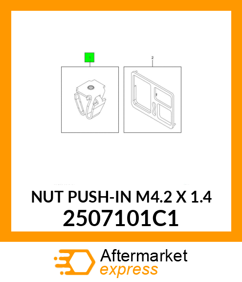 NUT PUSH-IN M4.2 X 1.4 2507101C1